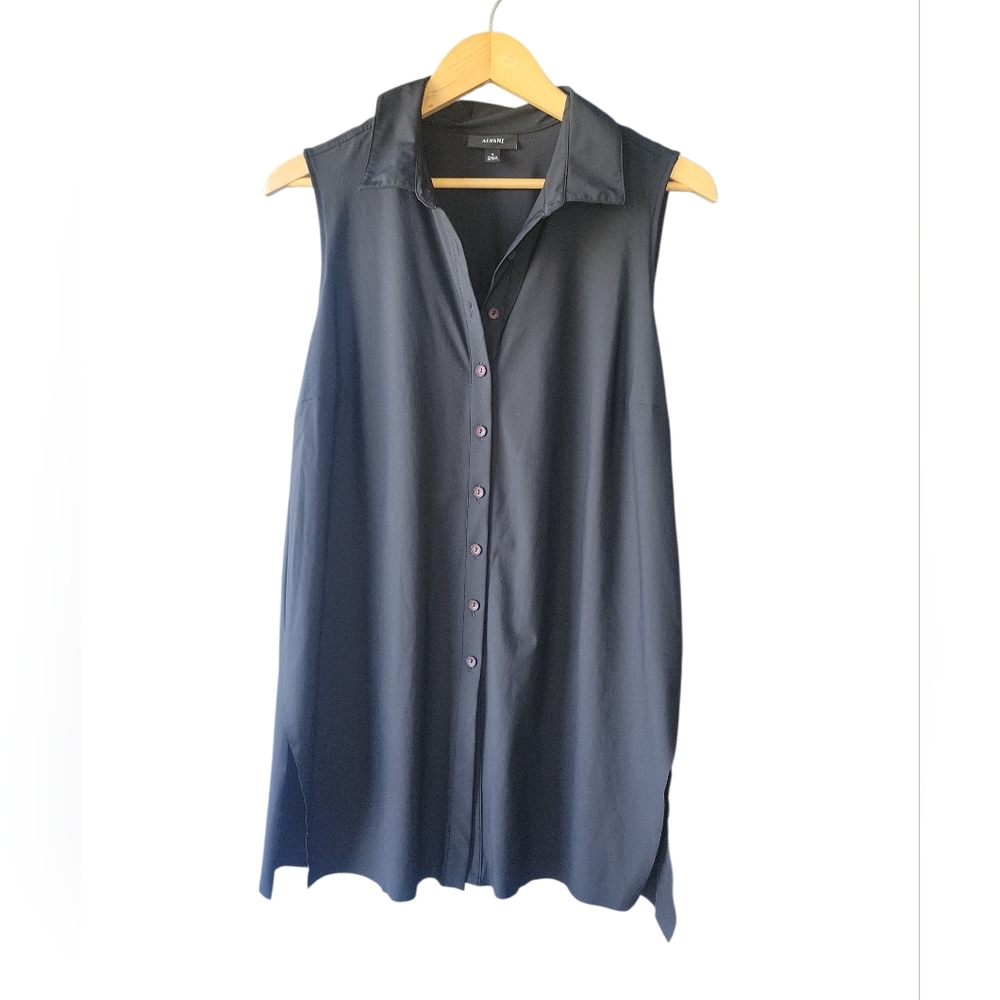 Alfani Black Sleeveless Tunic Blouse Women Size Medium
